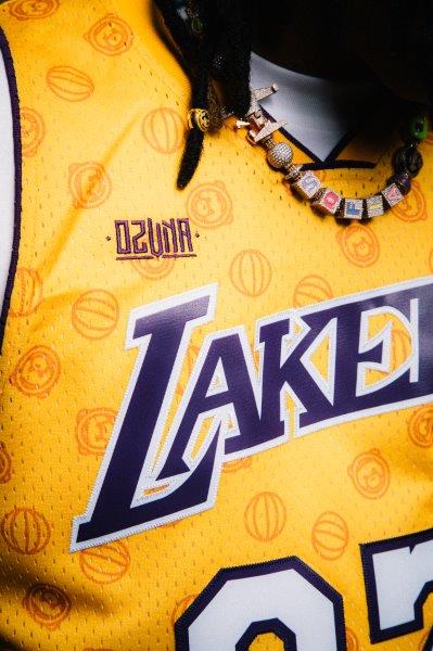 NBA and Mitchell & Ness Team with Latin Music Star Ozuna for Lakers-Themed Hardwood Classics Apparel Collection