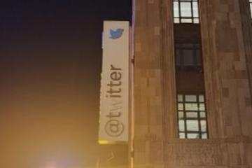 Elon Musk Paints over W on Twitter Headquarters Sign now reads Titter